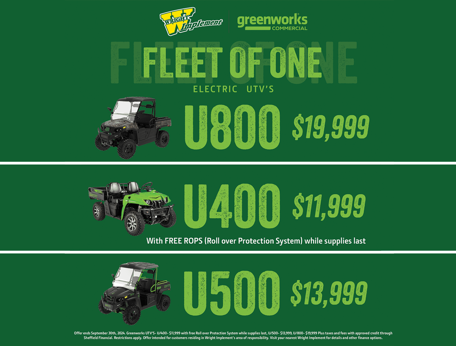 Greenworks “Fleet of One” UTV